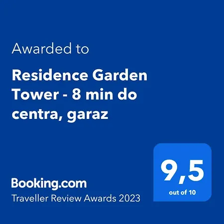 Garden Tower - 8 Min Do Centra, Garaz Apartment *